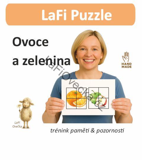 LaFi Dřevěné Puzzle – Ovoce a zelenina | Česká výroba