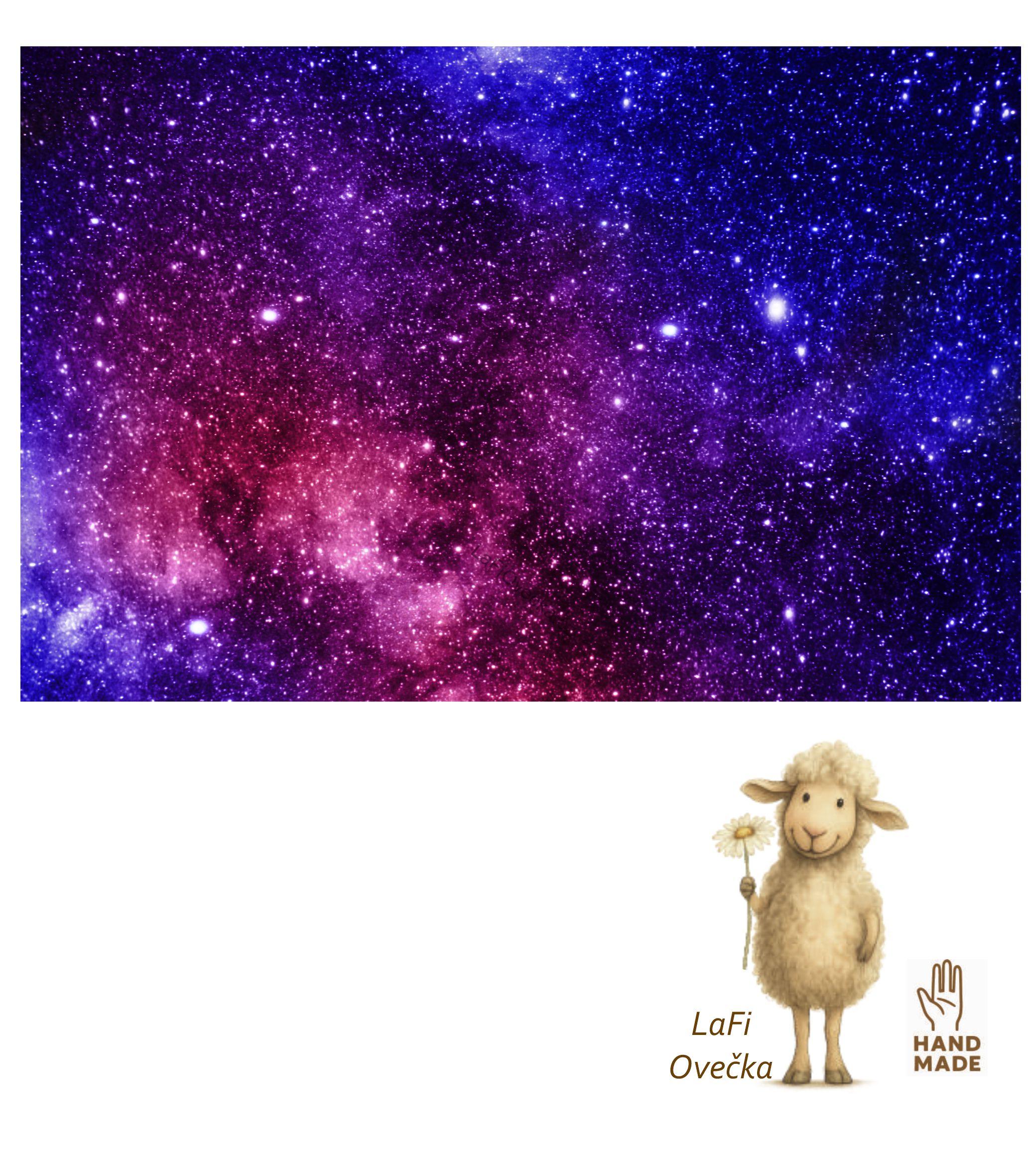 LaFi samolepka na zeď pro děti – Tajemný vesmír | textilní bez PVC | 1 díl | 100×80 cm