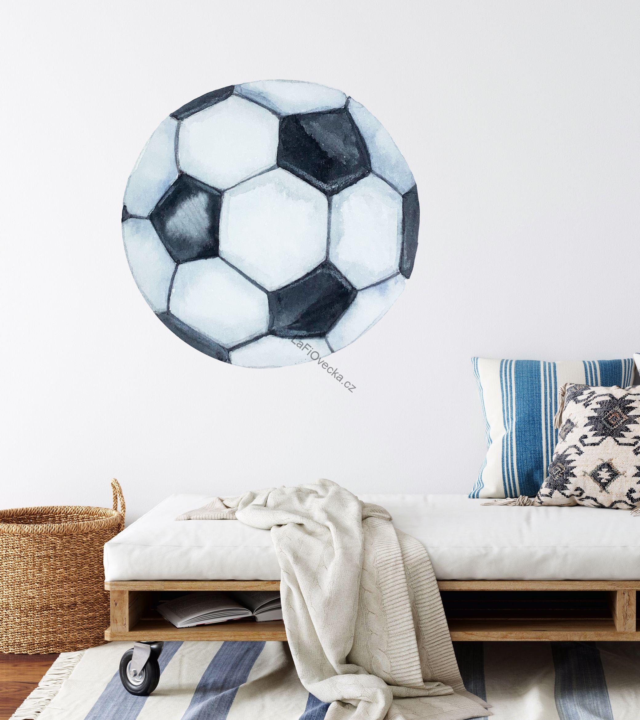 LaFi samolepka na zeď pro děti – Fotbalový míč | textilní bez PVC