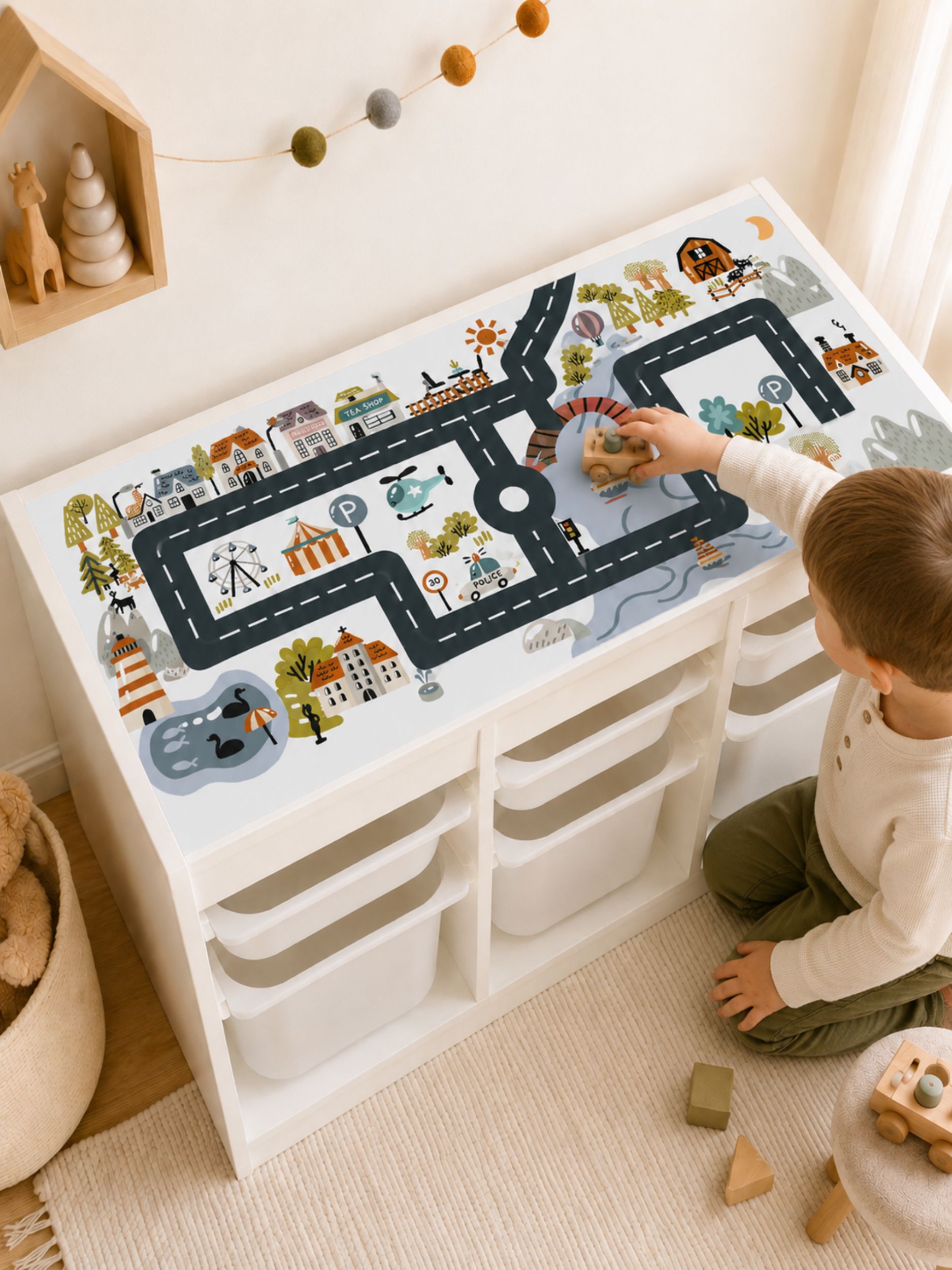 LaFi polep na IKEA TROFAST – Cesty městečko