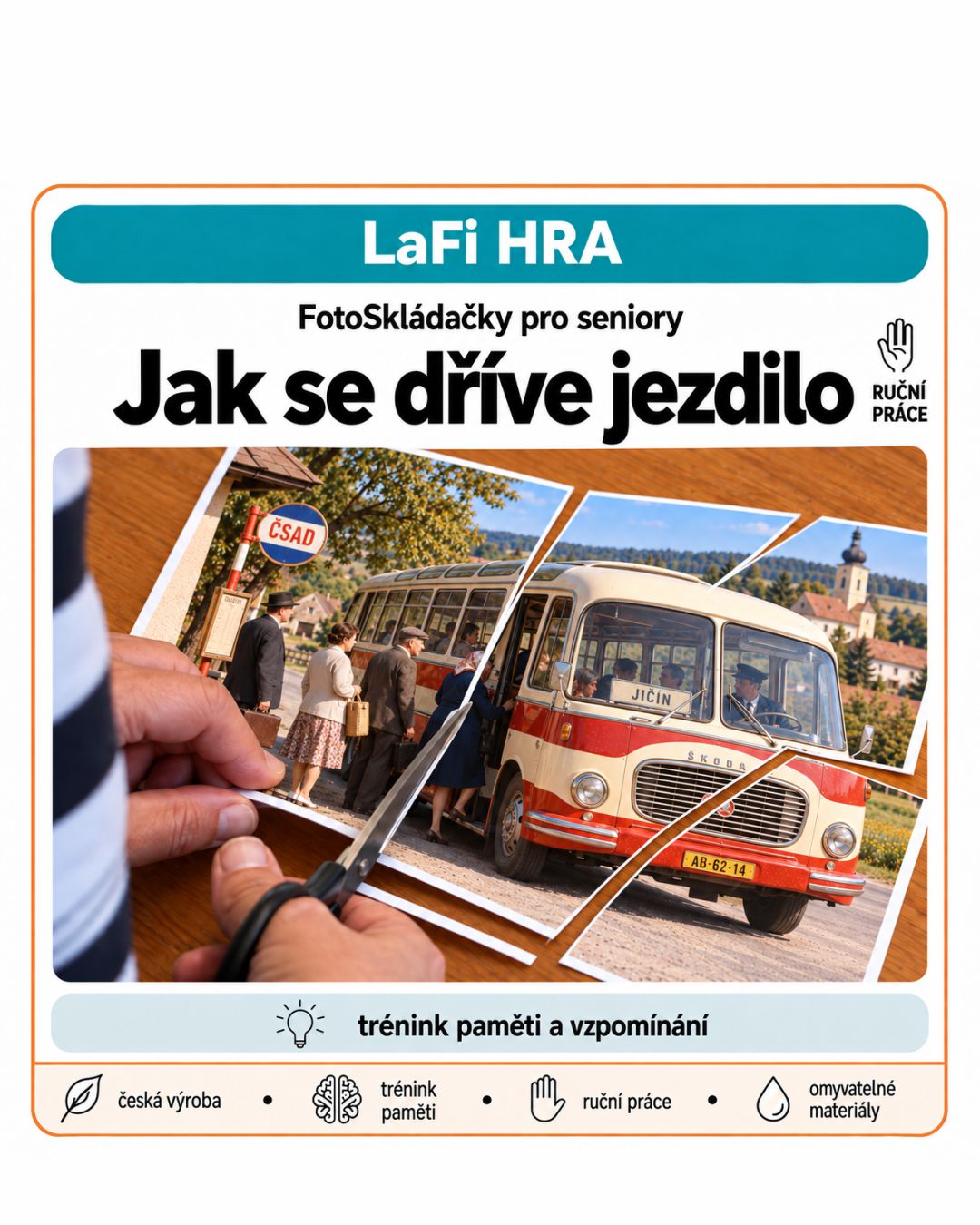 LaFi FotoSkládačky – Jak se dříve jezdilo | 5 motivů pro seniory