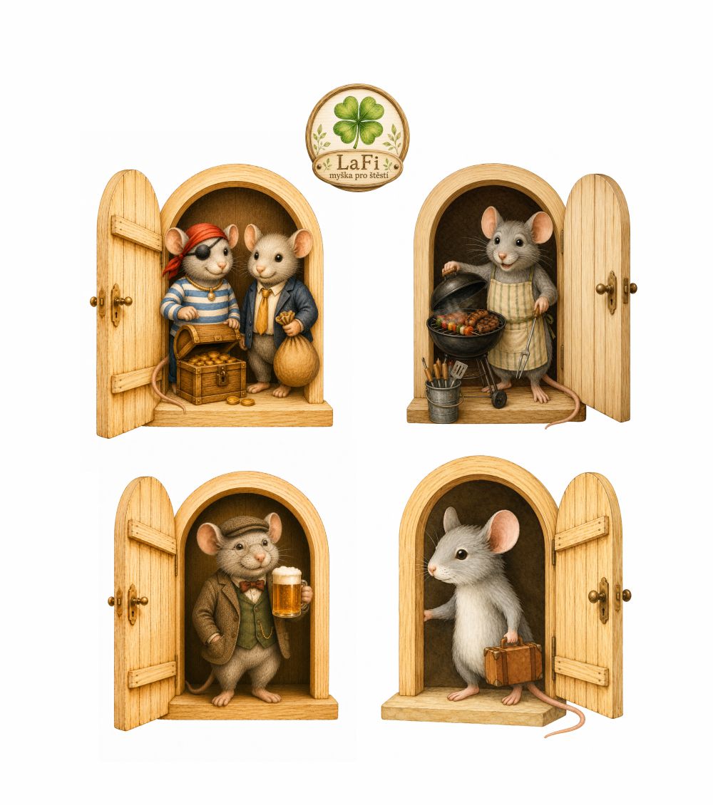 3D samolepky pro muže Chlapská pohoda & Hojnost (4ks)