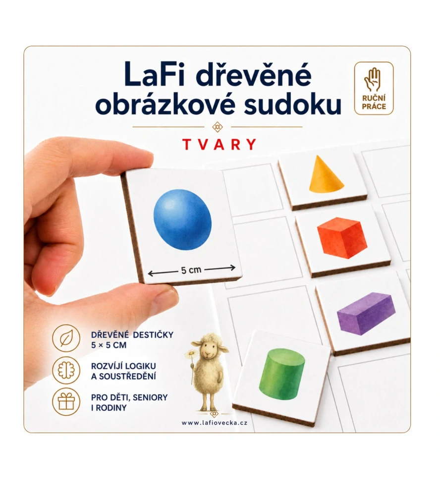 LaFi dřevěné obrázkové sudoku – Tvary