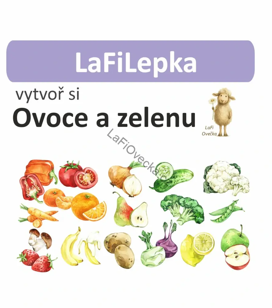 LaFiLepky – Ovoce a zelenina (motiv cca 10 cm)