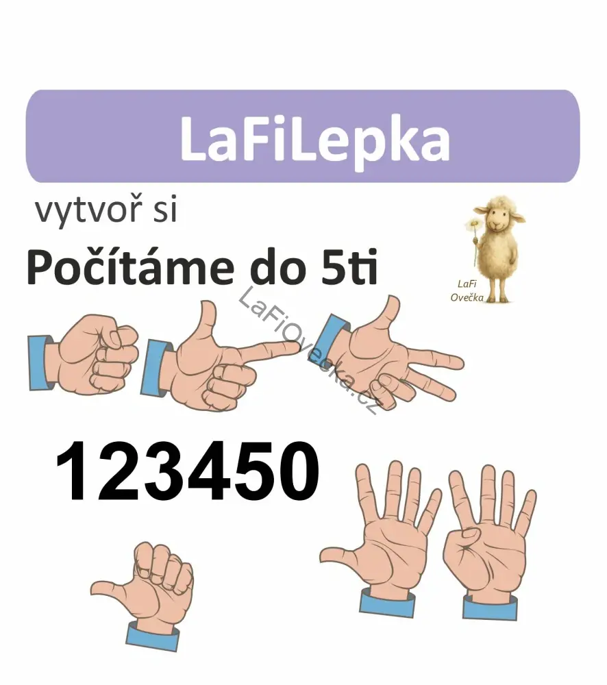LaFiLepky – Ruce a čísla 0–5 (počátky počítání)