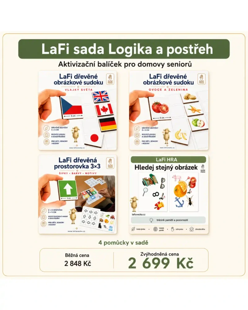 LaFi sada Logika a postřeh – Aktivizační balíček pro domovy seniorů