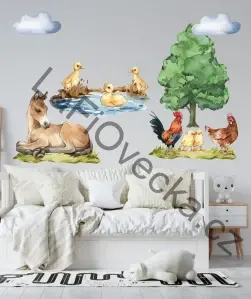 LaFi samolepky na zeď – Zvířata ze statku