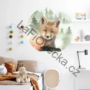 LaFi Ovečka kruhová samolepka na zeď – Liška v kruhu
