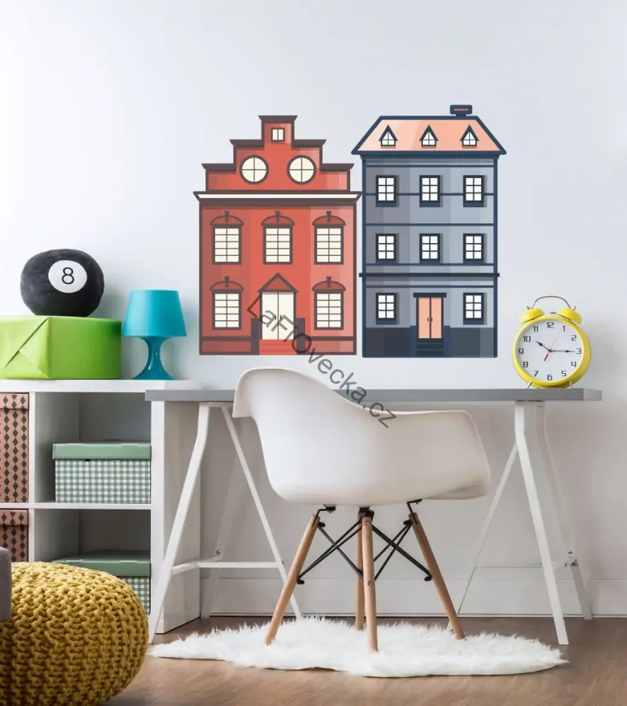 LaFi samolepky na zeď – Domečky na míru (12 variant) | Individuální cena