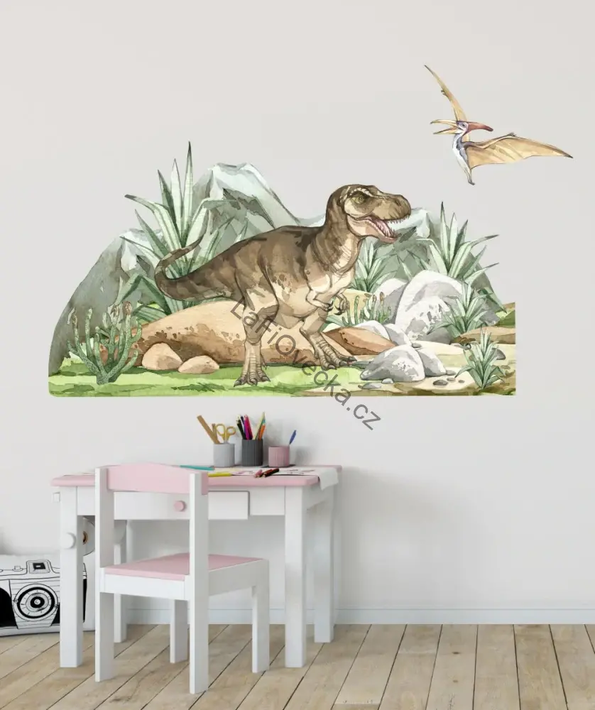 LaFi Ovečka samolepka na zeď – Dinosaurus (T-rex)