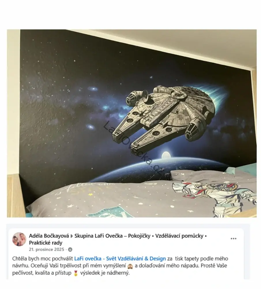 LaFi samolepka na zeď – Vesmírná loď sci-fi / MAXI