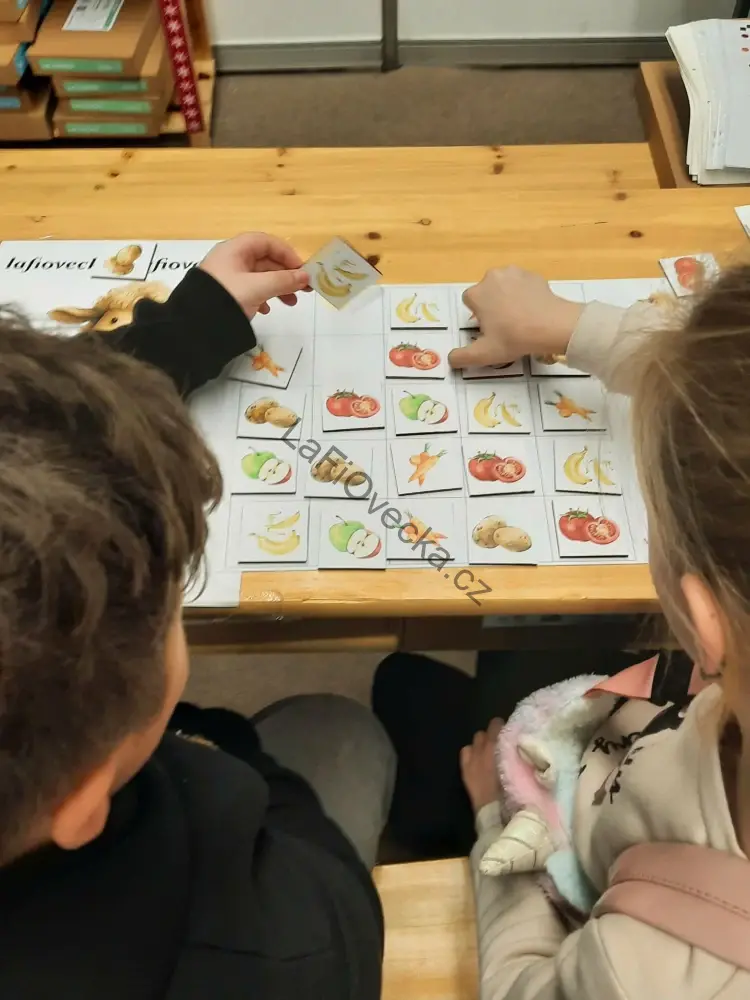 LaFi Sudoku – Ovoce Zelenina| dřevěné obrázkové sudoku pro děti