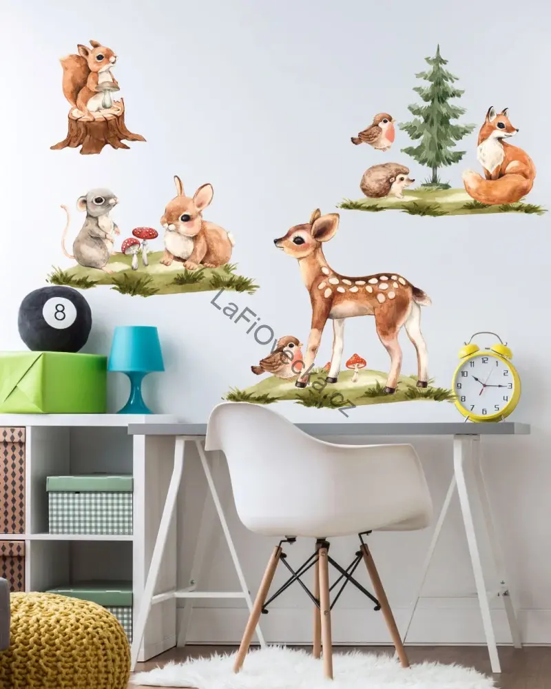 LaFi samolepka na zeď – Lesní zvířátka - ALA - kolem postýlky