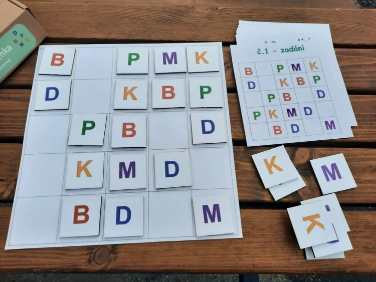 LaFi dřevěné písmenkové sudoku – barevná startovací sada