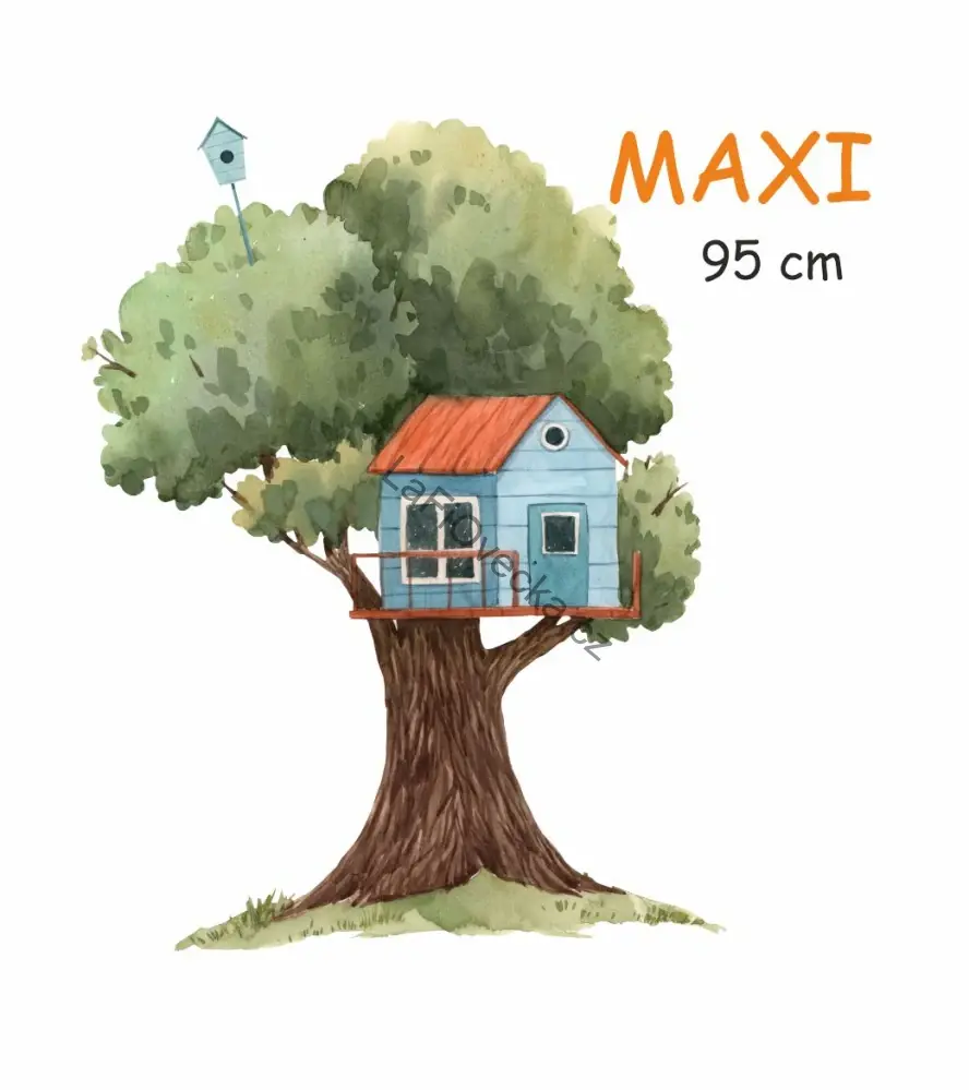 LaFi samolepka na zeď – Domeček na stromě č.1 (červená střecha)