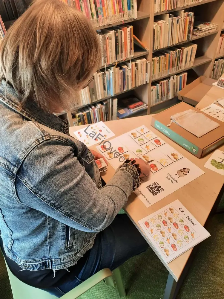 LaFi Sudoku – Ovoce Zelenina| dřevěné obrázkové sudoku pro děti