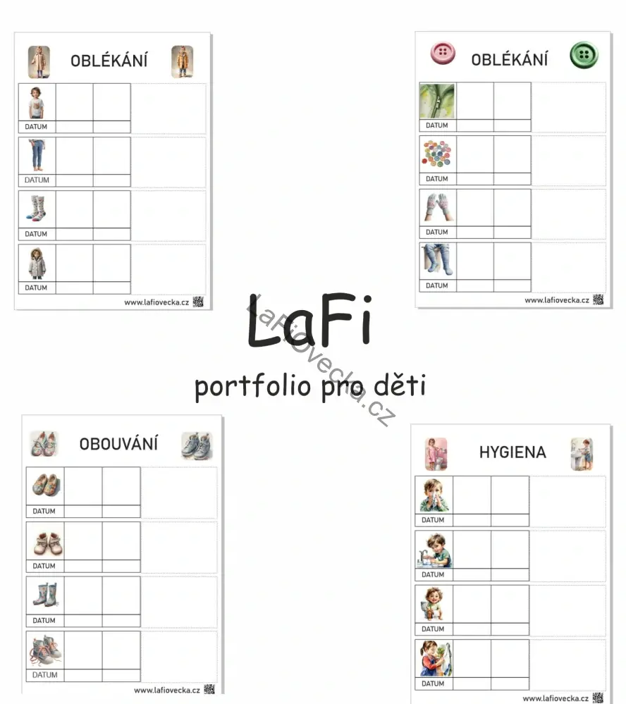 LaFi PDF portfolio pro děti do MŠ – přehled pokroků, dovedností a dětských prací