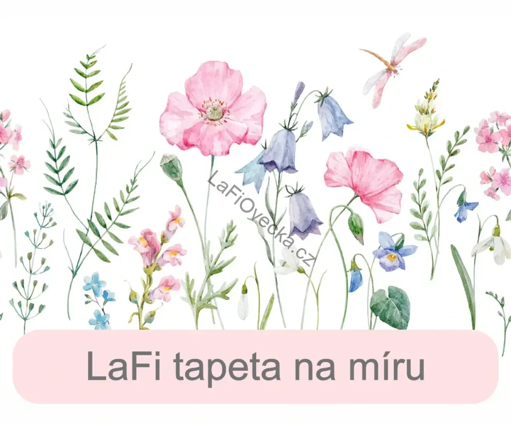LaFi tapeta na míru – Luční kvítí velké květy
