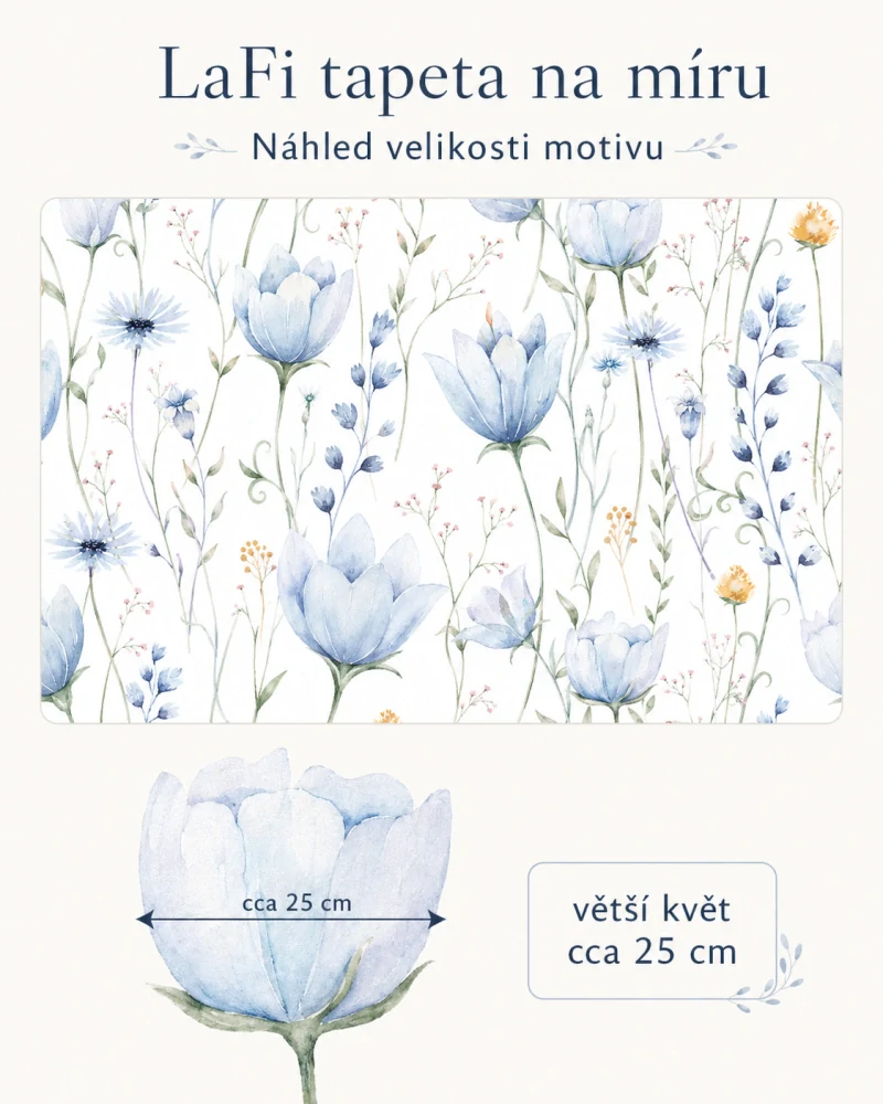 LaFi tapeta na míru – Modrý tulipán