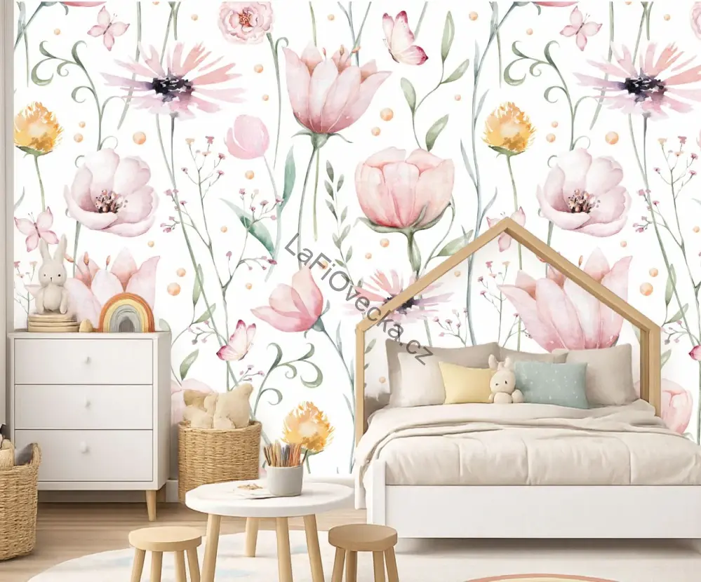 LaFi tapeta na míru – Růžový tulipán