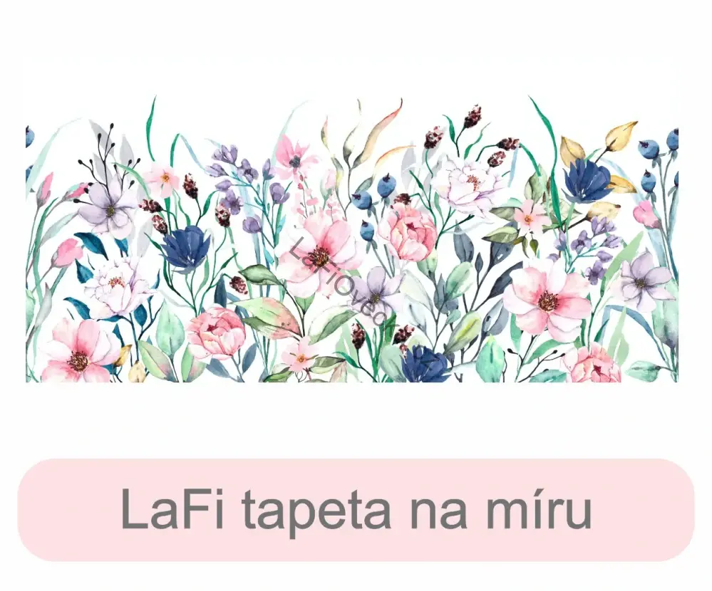 LaFi tapeta na míru – Akvarelové květy