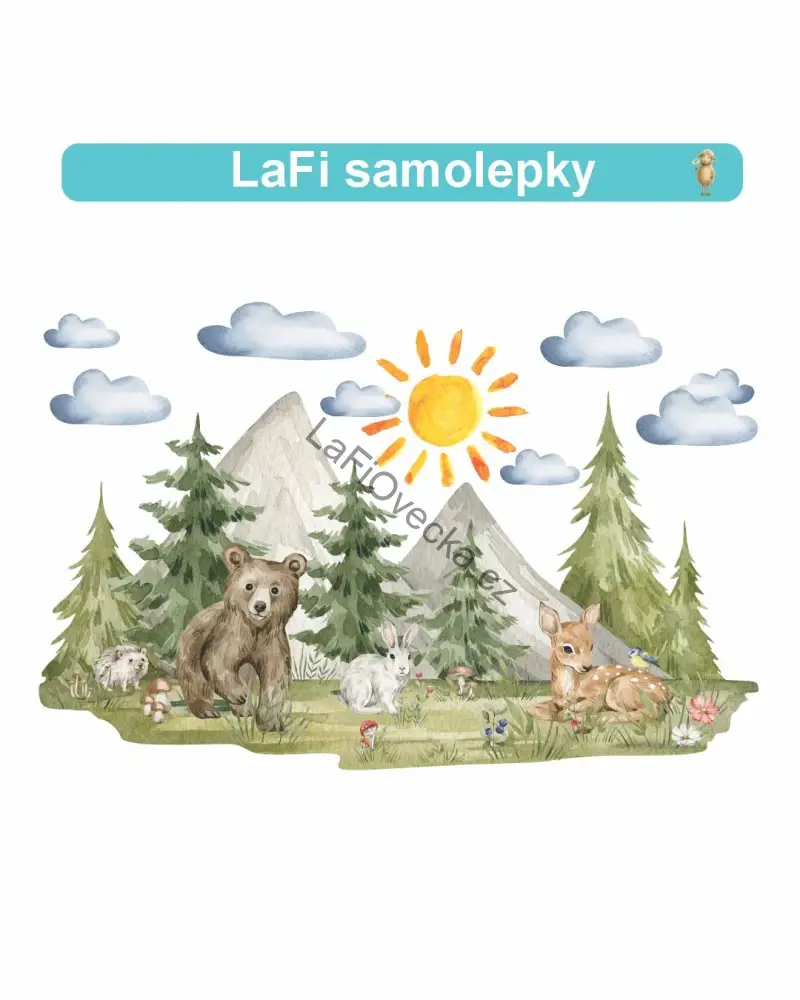 LaFi samolepka na zeď – Medvěd a koloušek