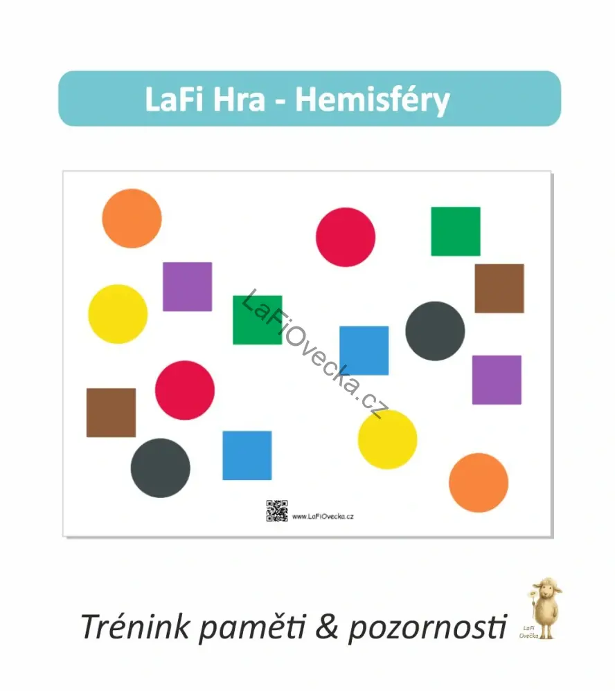LaFi podložky na hemisféry (5 ks) | Tvary–barvy–čísla | Trénink soustředění