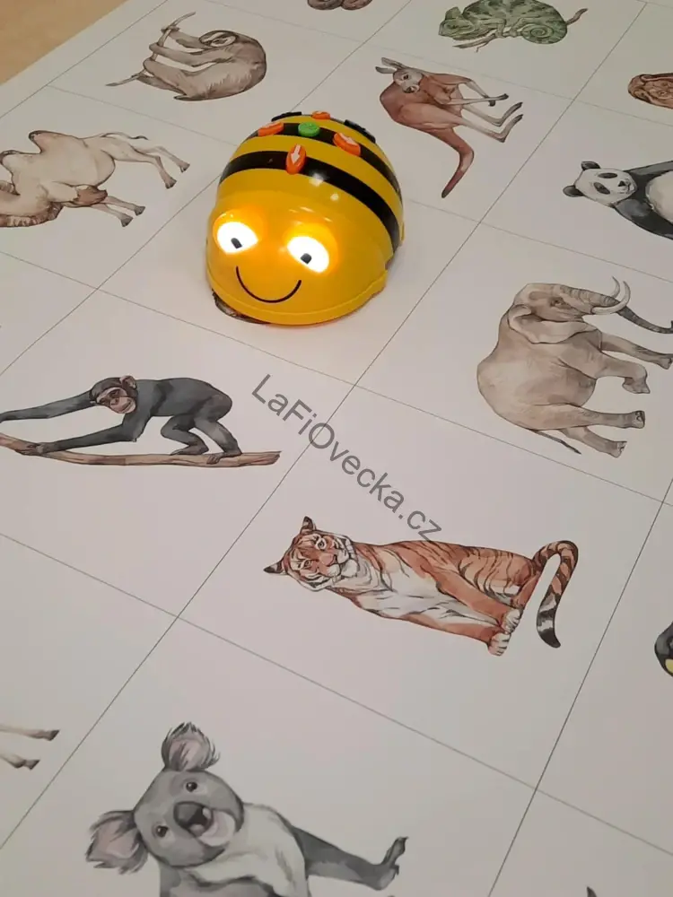 LaFi BeeBot podložka – Exotická zvířata | Robotika pro MŠ | Programování Bee-Bot | Česká výroba