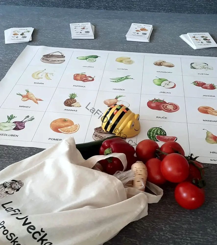 LaFi BeeBot podložka – Ovoce a zelenina | Robotika pro MŠ | Programování Bee-Bot | Česká výroba
