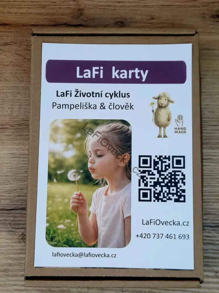 LaFi karty – Životní cyklus: Pampeliška a člověk (7 kroků)