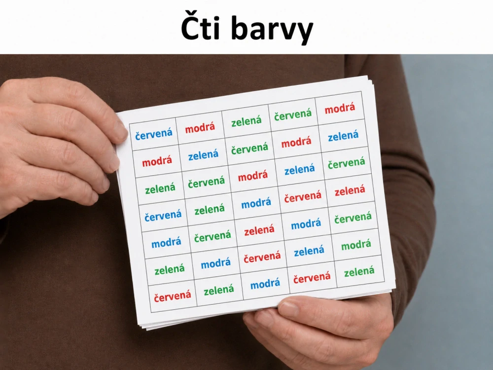 LaFi hra – Barevný klam č. 1 (Stroop test) | Trénink pozornosti a paměti 