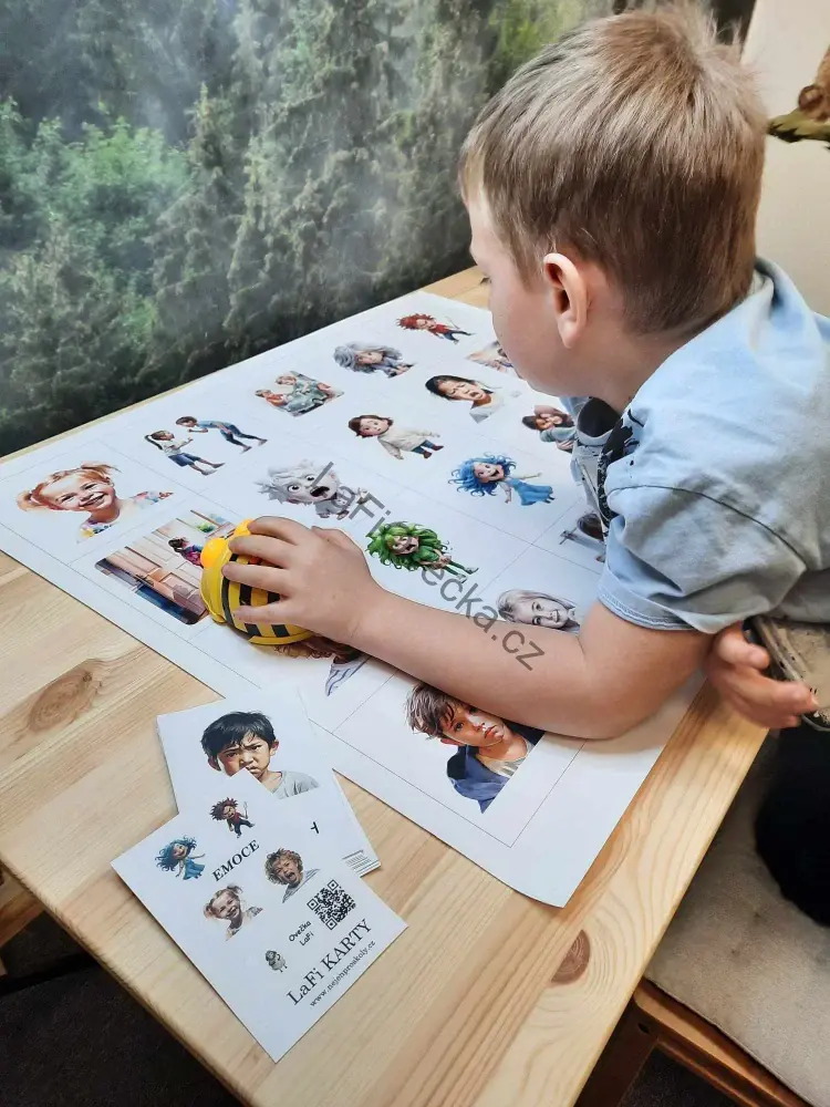 LaFi BeeBot podložka – Emoce | Robotika pro MŠ | Programování Bee-Bot | Česká výroba