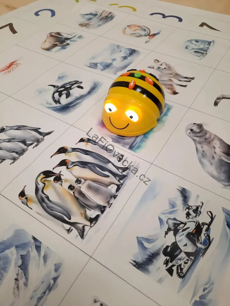 LaFi BeeBot podložka – Antarktida | omyvatelná výuková podložka pro Bee-Bot a Blue-Bot
