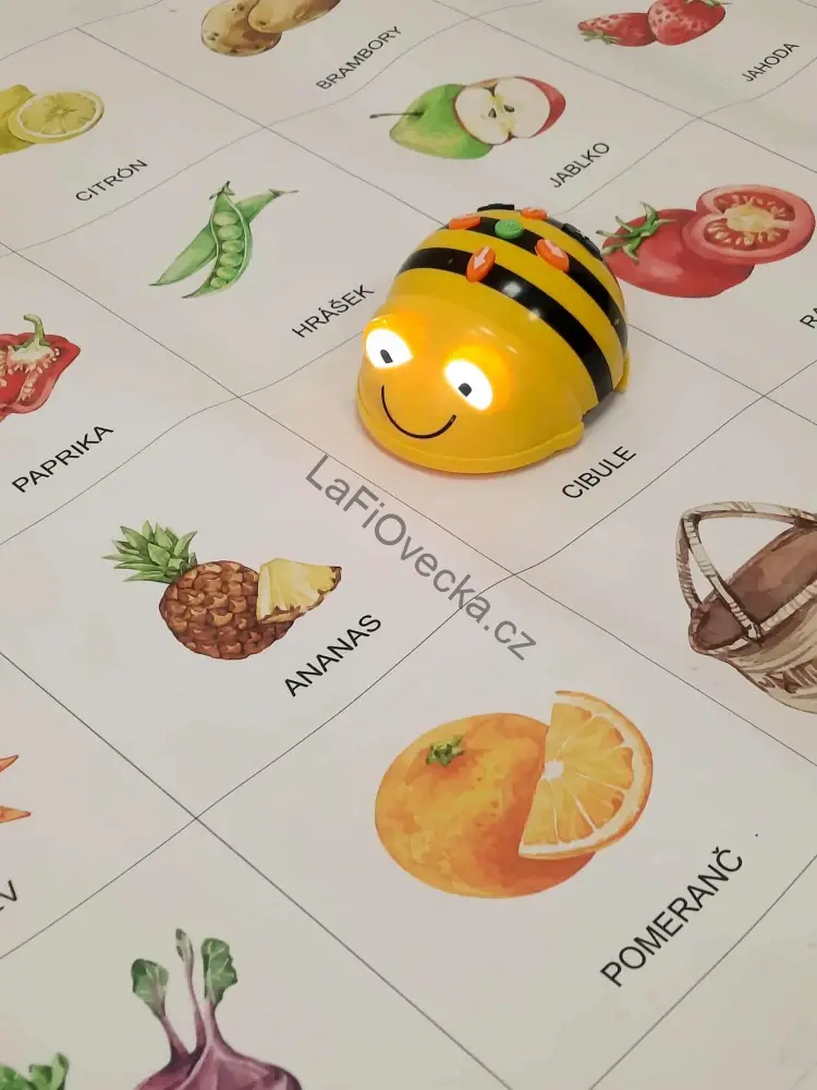 LaFi BeeBot podložka – Ovoce a zelenina | Robotika pro MŠ | Programování Bee-Bot | Česká výroba