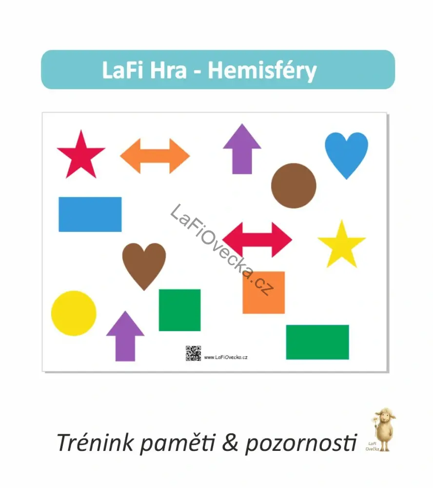 LaFi podložky na hemisféry (5 ks) | Tvary–barvy–čísla | Trénink soustředění