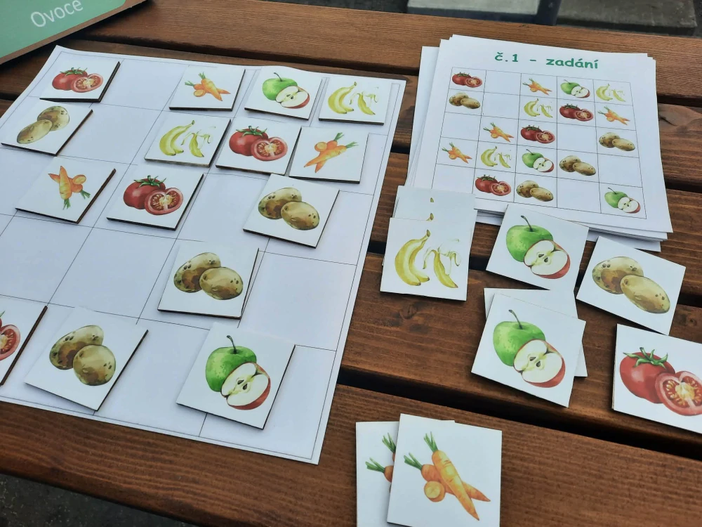 LaFi dřevěné obrázkové sudoku – Ovoce a zelenina
