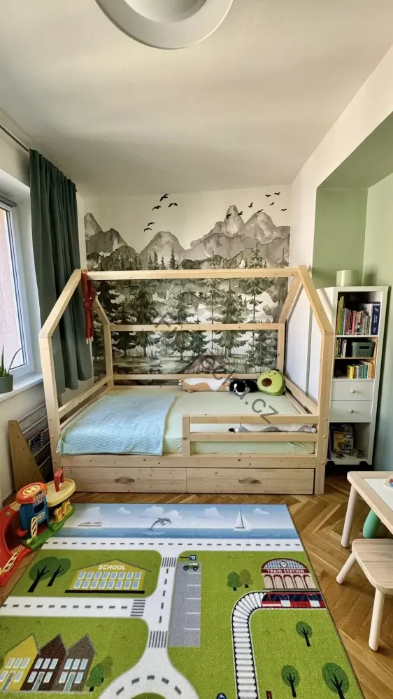 LaFi tapeta na míru – Les bez zvířat (akvarel)