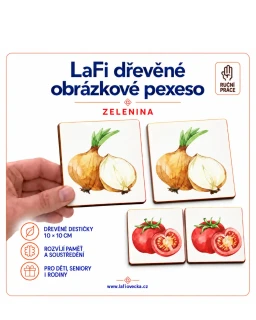 LaFi dřevěné obrázkové pexeso – Zelenina