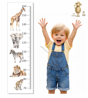 LaFi metr pro děti – Safari | samolepka na zeď (100×30 cm)