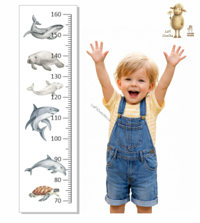 LaFi metr pro děti – Podmořský svět | samolepka na zeď (100×30 cm)