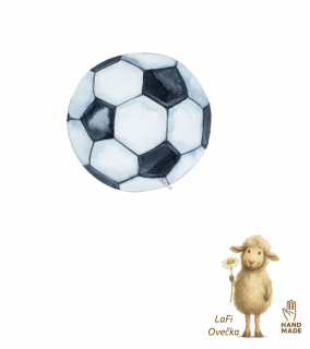 LaFi samolepka na zeď pro děti – Fotbalový míč | textilní bez PVC