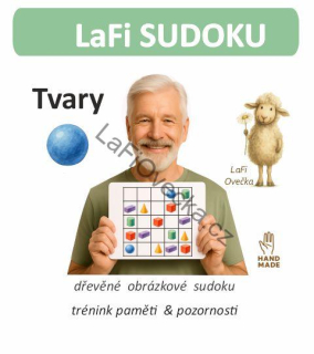 LaFi Sudoku – Tvary | dřevěné obrázkové sudoku pro seniory