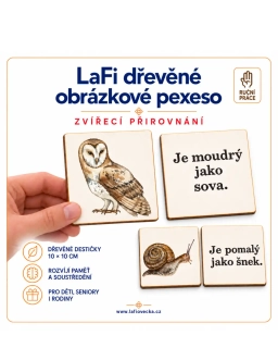 LaFi dřevěné obrázkové pexeso – Zvířecí přirovnání 1