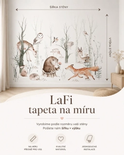 Dětská LaFi tapeta s lesními zvířátky – poptávka na míru