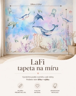 LaFi tapeta na míru – Podmořský svět (velryba a delfín)
