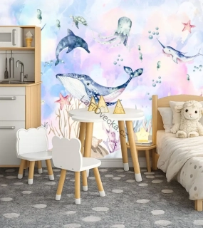 LaFi tapeta na míru – Podmořský svět (velryba a delfín)