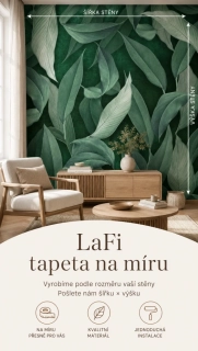 LaFi tapeta na míru – Zelené listy (botanická)