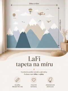 LaFi tapeta na míru – Hory, balóny a letadýlka