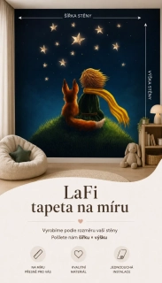 LaFi tapeta na míru – Malý princ (hvězdná noc, liška, nadčasový motiv)