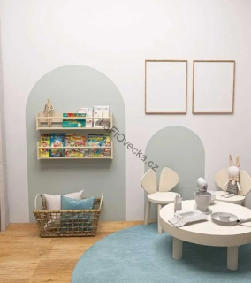 LaFi samolepka na zeď – Oblouk č.02 Šalvějová šedozelená